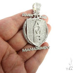 Custom Flower Set Diamond AMB Pendant 64137 - Image 11