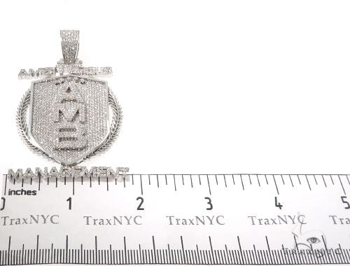 Custom Flower Set Diamond AMB Pendant 64137 - Image 13