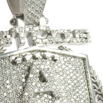 Custom Flower Set Diamond AMB Pendant 64137 - Image 4