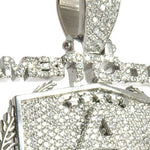 Custom Flower Set Diamond AMB Pendant 64137 - Image 5