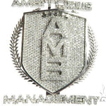 Custom Flower Set Diamond AMB Pendant 64137 - Image 6