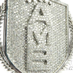 Custom Flower Set Diamond AMB Pendant 64137 - Image 7