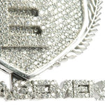 Custom Flower Set Diamond AMB Pendant 64137 - Image 9