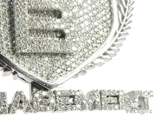 Custom Flower Set Diamond AMB Pendant 64137 - Image 9