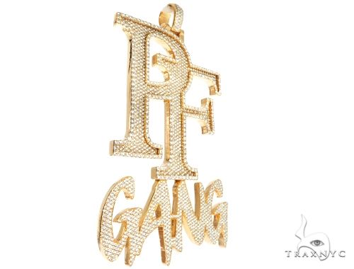 Custom Flower Set Diamond Large PF GANG Pendant 64136 - Image 2