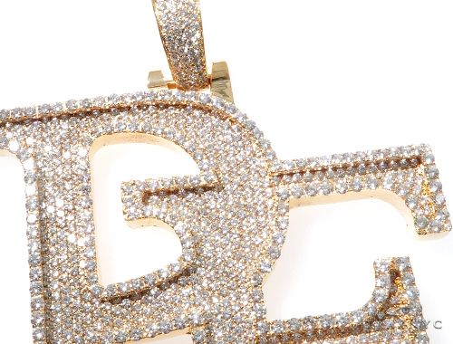 Custom Flower Set Diamond Large PF GANG Pendant 64136 - Image 4