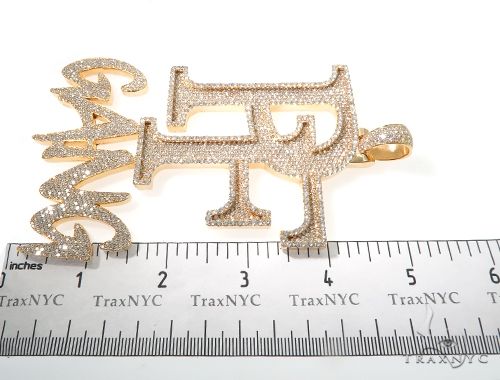 Custom Flower Set Diamond Large PF GANG Pendant 64136 - Image 8