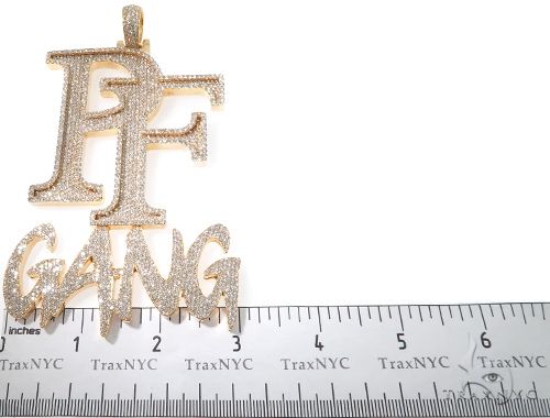 Custom Flower Set Diamond Large PF GANG Pendant 64136 - Image 9