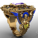 Custom Emerald Angel Ring 37622 - Image 11