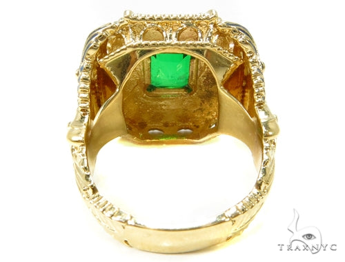 18K Gold Custom Emerald Angel Ring, photo 11 of 13