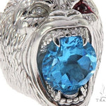 Custom 14K White Gold Diamond Gorilla Pinky Ring 65003 - Image 5