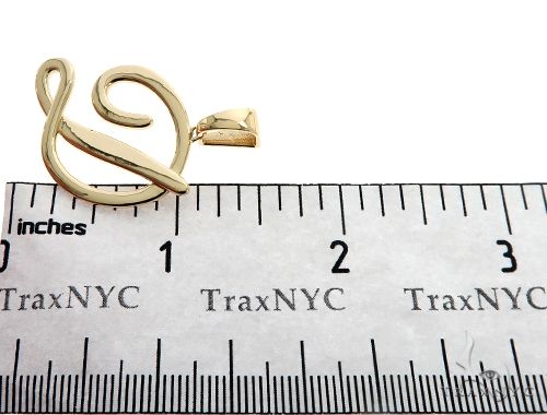 10K Gold Custom Initial 'D' Pendant, photo 5 of 6