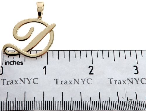 10K Gold Custom Initial 'D' Pendant, photo 6 of 6