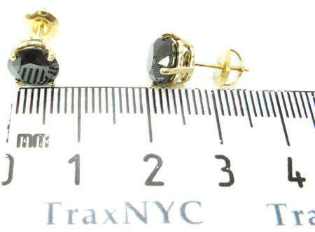 14K Gold Custom Jewelry - Royal Black Diamond Earrings 5, photo 6 of 6