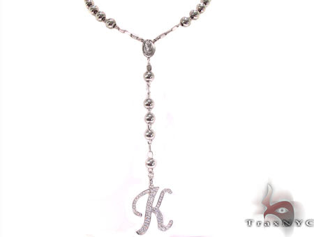 Custom K Initial Rosary Chain 32948 - Image 2