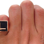 Custom L Initial Enamel Ring 35810 - Image 6