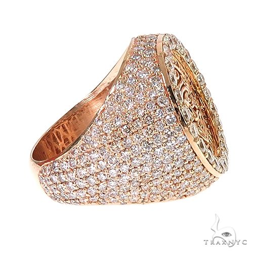 Custom Made 14K Gold Aztec Mayan Coin Ring 66695 - Image 3