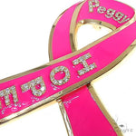 Custom Made 14K Gold Hope Breast Ribbon Pendant 66487 - Image 4