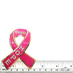 Custom Made 14K Gold Hope Breast Ribbon Pendant 66487 - Image 5