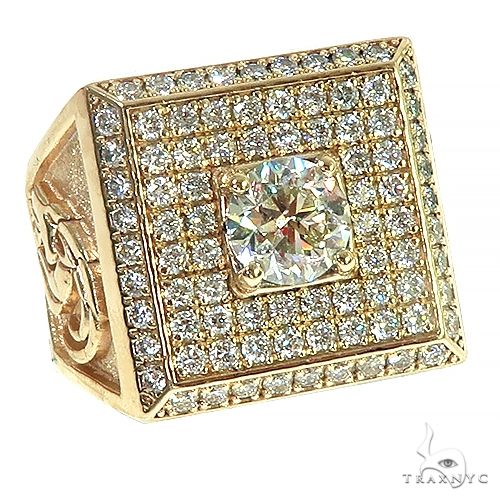 Custom Made 14K Gold Men Diamond Ring 66452 - Image 1