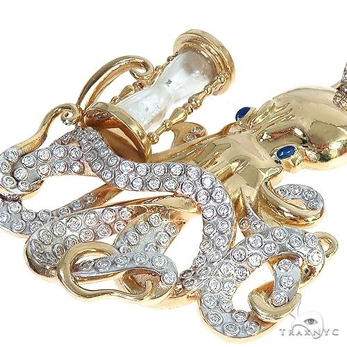 Custom Made 14K Gold Octopus Pendant, photo 5 of 8