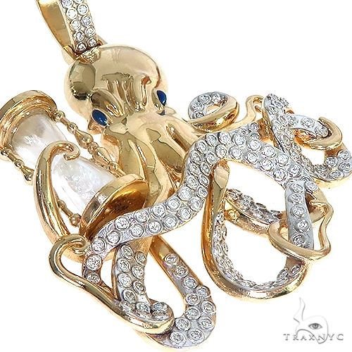 Custom Made 14K Gold Octopus Pendant, photo 6 of 8