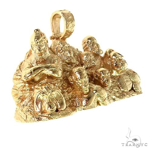 Custom Made 14K Gold Planet Of The Apes Pendant 66388 - Image 2