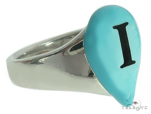 Custom Made 14K White Gold Promise Tear Drop Ring 66179 - Image 3
