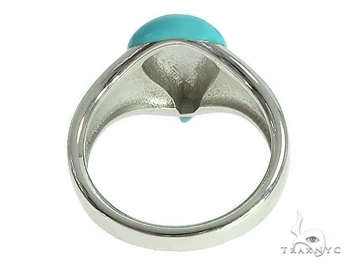 Custom Made 14K White Gold Promise Tear Drop Ring 66179 - Image 5