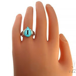 Custom Made 14K White Gold Promise Tear Drop Ring 66179 - Image 7