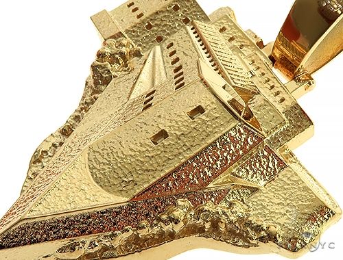 Custom Made 18K Gold Citadelle From Haiti Pendant 66309 - Image 4