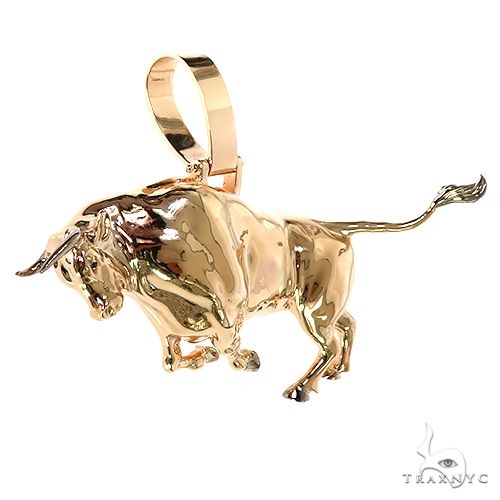 Custom Made 3D Bull Pendant 67393 - Image 2