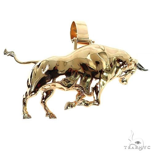 Custom Made 3D Bull Pendant 67393 - Image 3