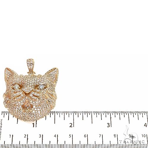Custom Made 3D Diamond Cat Pendant 67441 - Image 5