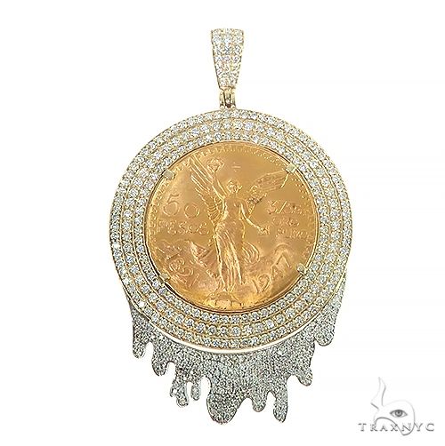 Custom Made '50 Pesos' 3 Row Diamond Frame With Drip Underneath 66489 - Image 1