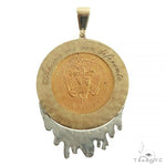 Custom Made '50 Pesos' 3 Row Diamond Frame With Drip Underneath 66489 - Image 3