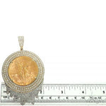 Custom Made '50 Pesos' 3 Row Diamond Frame With Drip Underneath 66489 - Image 5