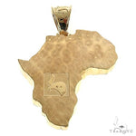 Custom Made African Diamond Lion Face Pendant 66496 - Image 3