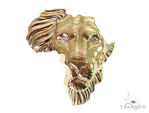 Custom Made African Lion Face Pendant 66302 - Image 1