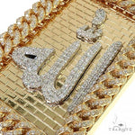 Custom Made Allah Diamond Miami Cuban Frame Pendant 66709 - Image 4