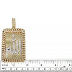 Custom Made Allah Diamond Miami Cuban Frame Pendant 66709 - Image 7