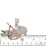 Custom Made Alligator Diamond Pendant 67509 - Image 6