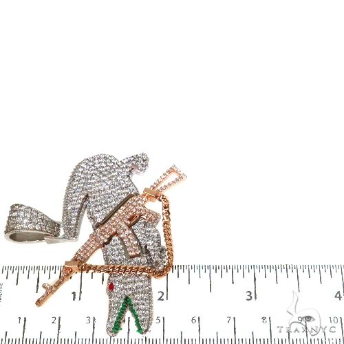 Custom Made Alligator Diamond Pendant 67509 - Image 7