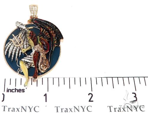 14K Gold Custom Made Angel and Demon Diamond Pendant, photo 10 of 10