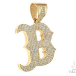Custom Made B Initial Diamond Pendant 66085 - Image 2