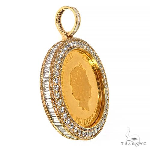 Custom Made Baguette Diamond Coin Frame For Limited Edition - 2 oz Fine gold Coin 67116 - Image 2