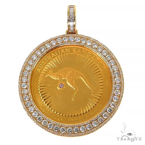 Custom Made Baguette Diamond Coin Frame For Limited Edition - 2 oz Fine gold Coin 67116 - Image 3
