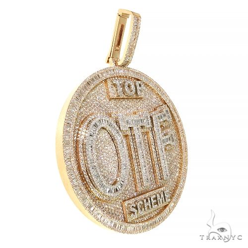 Custom Made Baguette Diamond 'OPF' Pendant 68021 - Image 2
