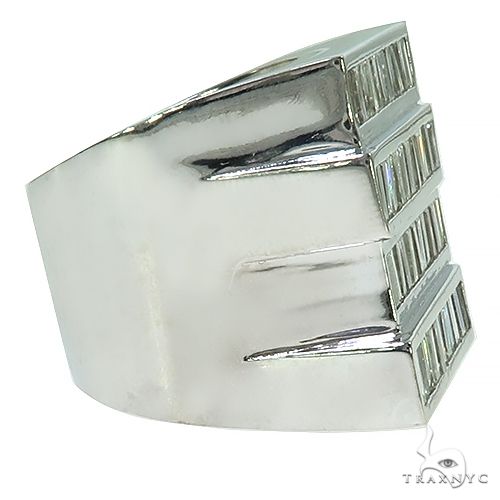 14K Gold Custom Made Baguette Diamond Ring, photo 3 of 4