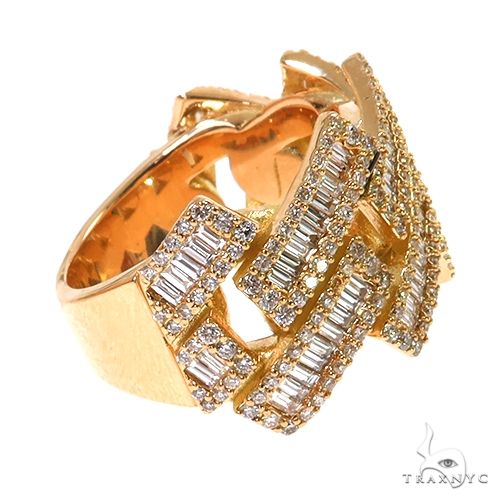 18K Gold Custom Made Baguette Diamond Ring, photo 3 of 6